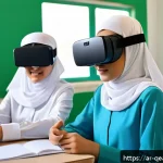 Home 18 모듈식 교육과정의 질 관리 방안 - A modern classroom scene in an Arab school setting, featuring diverse Arab students aged around 15, ...